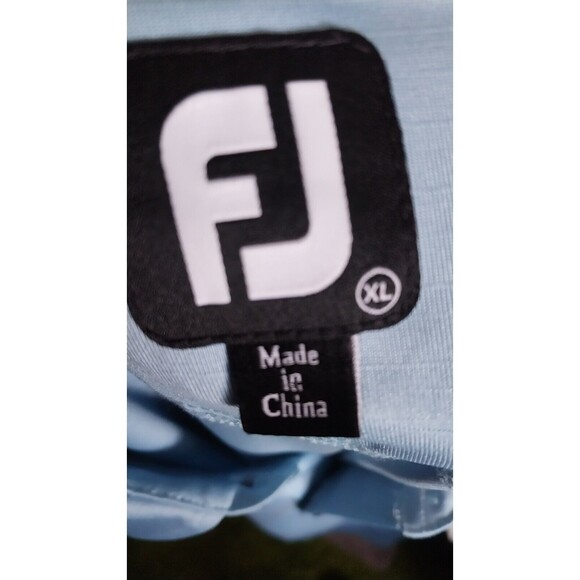 FootJoy FJ Blue Short Sleeve Performance Polo Shirt Men's Size XL - Picture 7 of 7